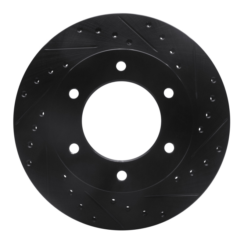 Honda Passport Brake Rotor (1) - Front Right - R1 Concepts - Drilled & Slotted - Black - `01-`04